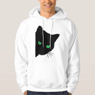 Veste À Capuche chat noir aux yeux verts