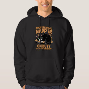 Veste À Capuche Chat noir drôle humour sieste paresseux sommeil pr