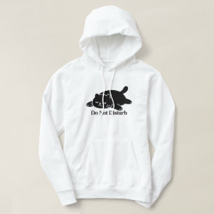 Veste À Capuche Chat noir mignon Ne pas déranger