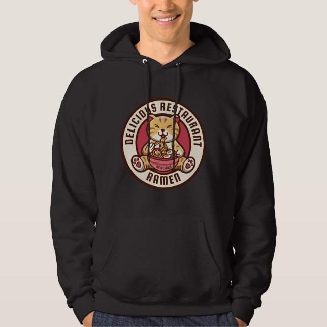 Veste À Capuche Chat Ramen (Devant)