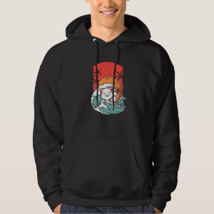 Veste À Capuche Chat Surfer Palm Tree Vacances Île Océan Été