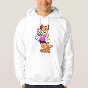 Veste À Capuche Chat Tennis avec raquette de tennis