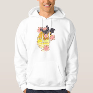 Veste À Capuche Chauve-souris florale mignonne avec sundae de glac