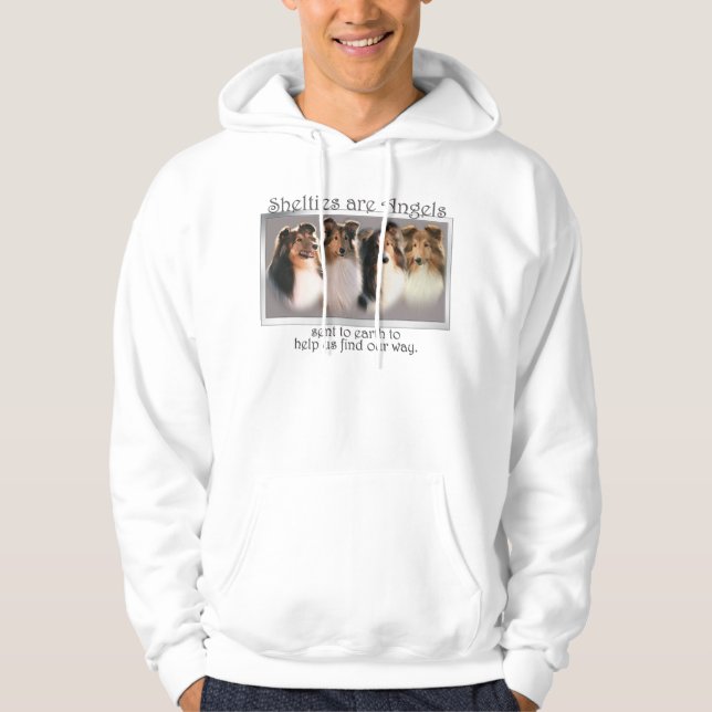 Veste À Capuche Chemise d'ange de Sheltie (Devant)