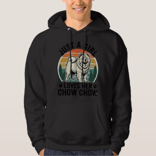 Veste À Capuche Chemise de chien Chow Chow Fille vintage amoureuse