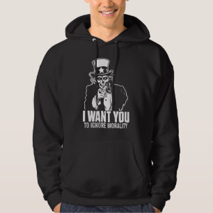 Veste À Capuche Chemise de crâne d'Oncle Sam