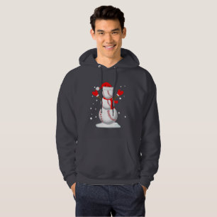Veste À Capuche Chemise de Noël amusante Baseball Snowman cadeau 