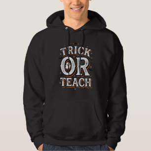 Veste À Capuche Chemise de professeur Halloween Trick Or Teach vin
