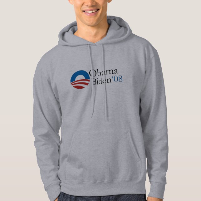 Veste À Capuche Chemise d'Obama Biden '08 (Devant)