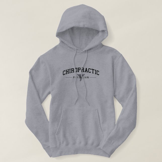 Veste À Capuche Chemise du médecin de la chiropratique collégiale (Design devant)