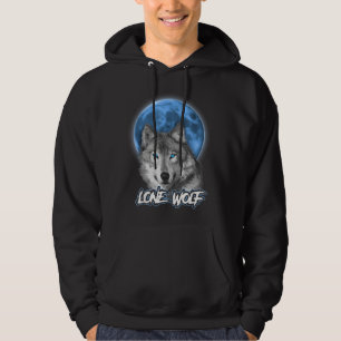 Veste À Capuche Chemise Loup Lone Howling Sur Lune Don T-Shirt Drô