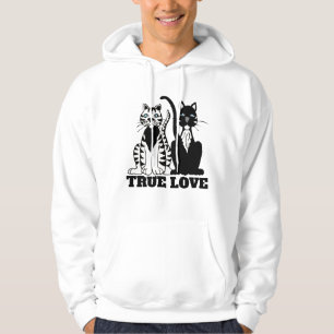 VESTE À CAPUCHE CHEMISE T-SHIRT DE LA SAINT-VALENTIN CHAT AMOUR VR