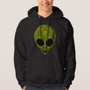 Veste À Capuche Chemise Tête d'Alien Vert