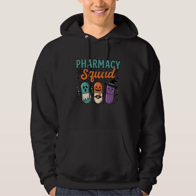 Veste À Capuche Chemise vectorielle vintage de l'équipe de pharmac (Devant)