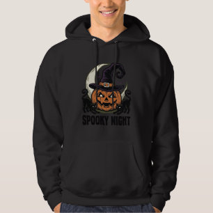 Veste À Capuche Chemise vintage Halloween Citrouille Chat Chapeau