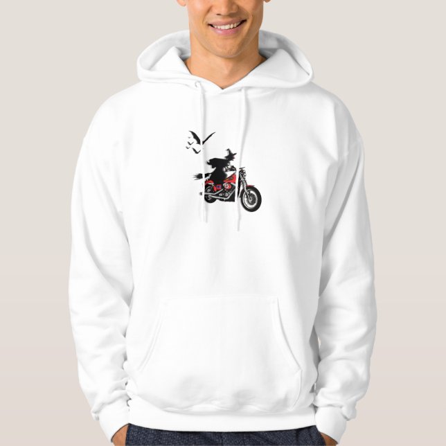 Veste À Capuche Chemises de sorcière d'équitation de moto (Devant)