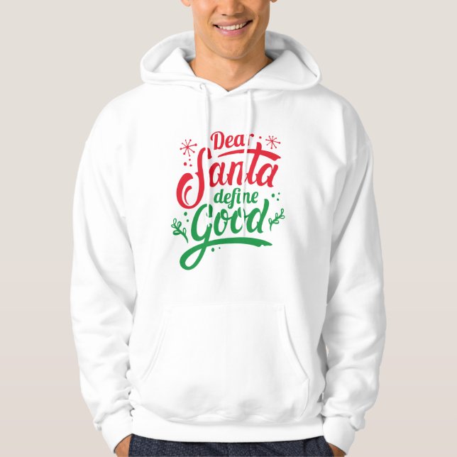 Veste À Capuche Cher Père Noël définir le bien (Devant)