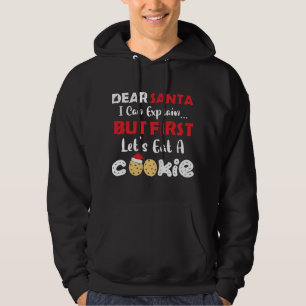 Veste À Capuche Cher Père Noël Mange Un Cookie Funny Christmas Coo