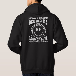 Veste À Capuche Cher personne derrière moi,Message d'amour