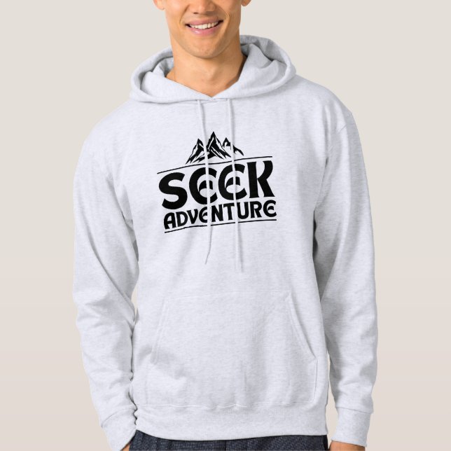 VESTE À CAPUCHE CHERCHEZ L'AVENTURE (Devant)