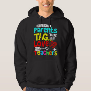 Veste À Capuche Chers parents Balise Vous êtes ça l'amour Enseigna
