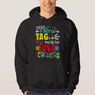 Veste À Capuche Chers parents Étiquette Vous êtes ça l'amour Ensei