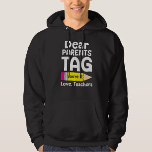 Veste À Capuche Chers parents Étiquette Vous êtes ça l'amour Ensei
