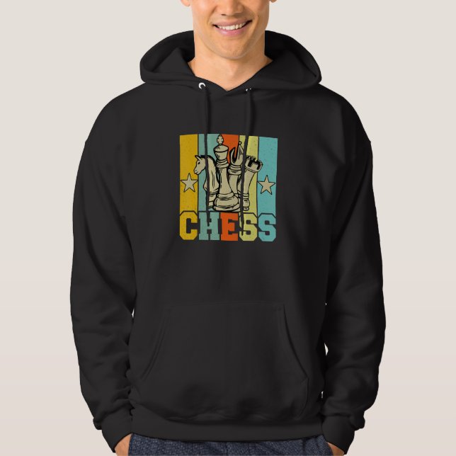Veste À Capuche Chess Retro Graphic Chess Player Checkmate Board G (Devant)