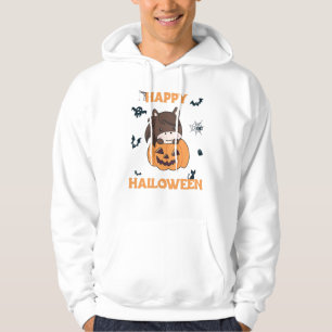 Veste À Capuche Cheval En Chevaux Doux Citrouille Joyeux Halloween