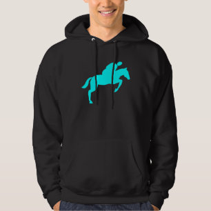 Veste À Capuche Cheval Jumping - Cyan