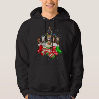 Veste À Capuche Chevaux En Chaussettes Lumières De Noël Pyjama Hor