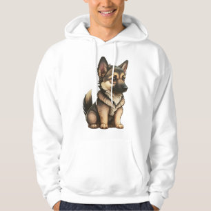 Veste À Capuche Chibi German Shepherd