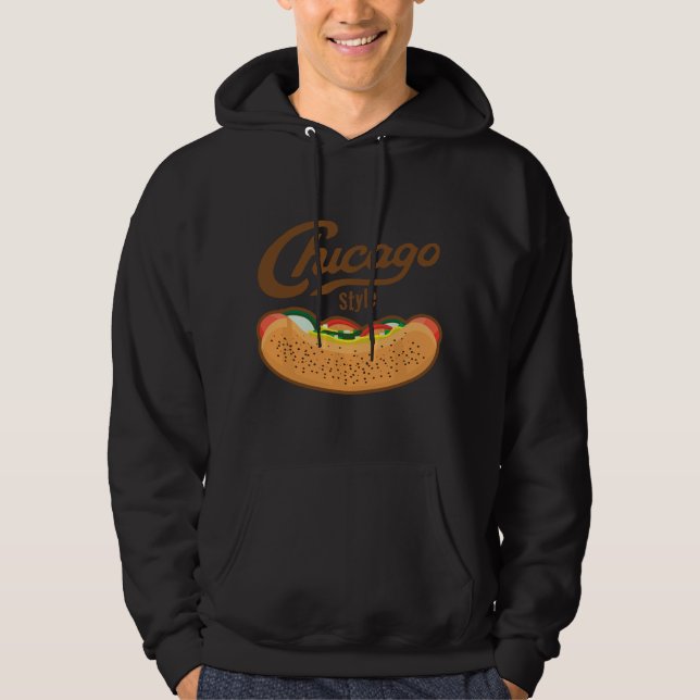 Veste À Capuche Chicago Style Hot Dog Summer  (Devant)