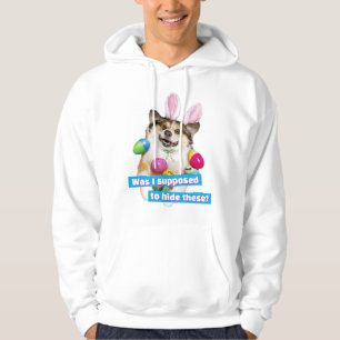 Veste À Capuche Chien allongé sur des œufs de Pâques