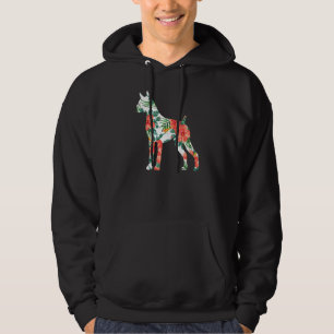 Veste À Capuche Chien Boxer Aloha Hawaïen