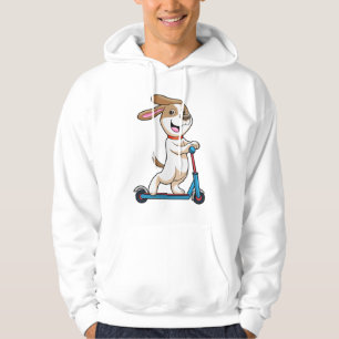 Veste À Capuche Chien comme Biker avec Scooter