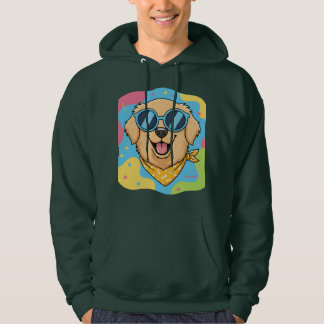 Veste À Capuche Chien Cool Avec Des Lunettes De Soleil Drôle 