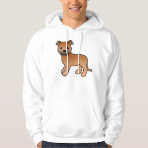 Veste À Capuche Chien de dessin animé Staffordshire Bull Terrier r