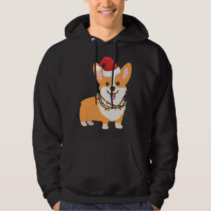 Veste À Capuche Chien de Noël Corgi avec chapeau de Noël et L de N