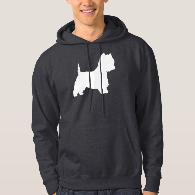 Veste À Capuche Chien de Westie (blanc) (Devant)