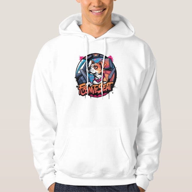 Veste À Capuche Chien Essayant De Faire Partie Du Siège Avant Conv (Devant)