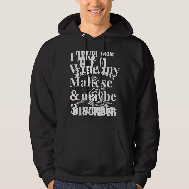 Veste À Capuche chien maltais propriétaire vin amoureux femmes hom (Devant)