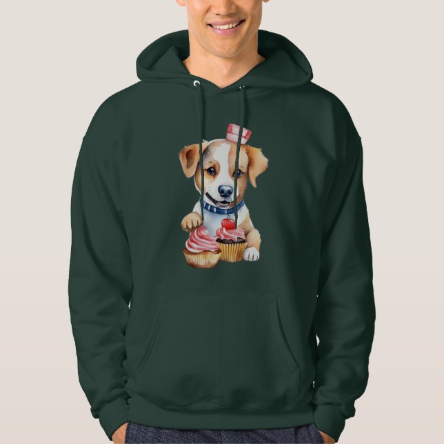 Veste À Capuche Chien mignon et fruits (Devant)