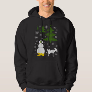 Veste À Capuche Chien Pees sur Snowman laide XMas Sweater