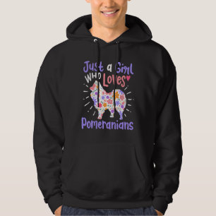 Veste À Capuche Chien Poméranien Juste Une Fille Qui Aime