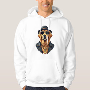 Veste À Capuche Chien Retriever Doré Vintage Cool en Lunettes de S