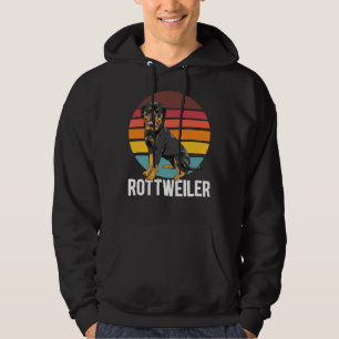 Veste À Capuche Chien Retro Rottweiler