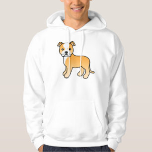 Veste À Capuche Chien Staffordshire Bull Terrier Fauve Et Blanc
