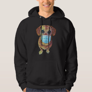 Veste À Capuche Chien Weiner Avec Masque Sur