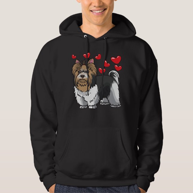 Veste À Capuche Chiens du Yorkshire de Biewer Terrier (Devant)